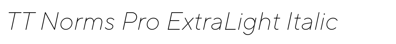 TT Norms Pro ExtraLight Italic